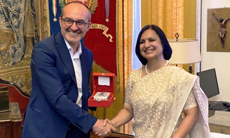Paolo Truzzu e Neena Malhotra ph comune Cagliari
