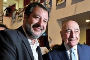 Matteo Salvini e Adriano Galliani ph dal profilo facebook del leader della Lega