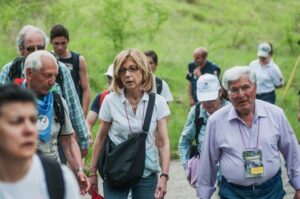 M. Rosaria La Morgia e Mario Setta alla Marcia Sentiero della Libertà