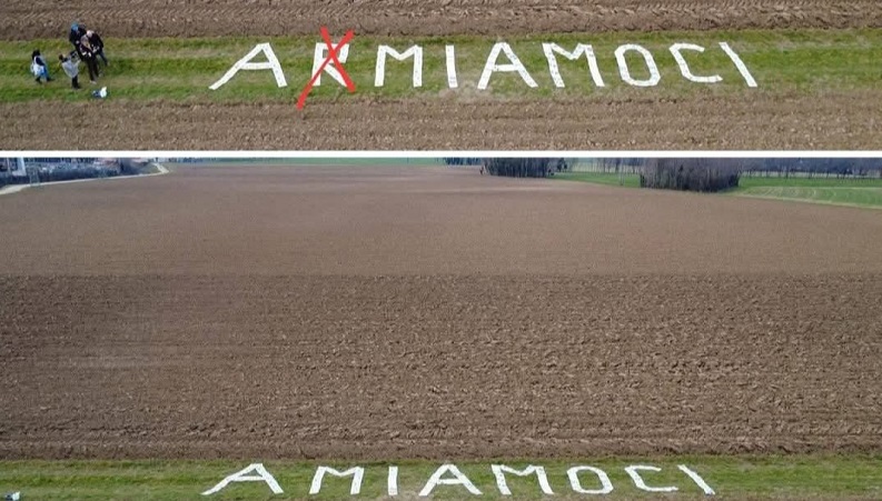 “Fabbricanti di Tombe”: a Pordenone nuova azione di land poetry contro le armi nucleari ad Aviano “Fabbricanti di Tombe”: a Pordenone nuova azione di land poetry contro le armi nucleari ad Aviano