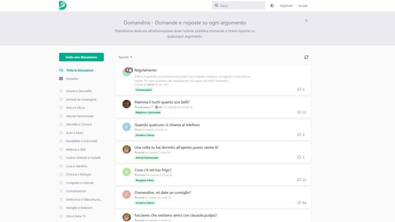 Domandina.it: uno spazio autentico dove le domande incontrano le persone Domandina.it: uno spazio autentico dove le domande incontrano le persone