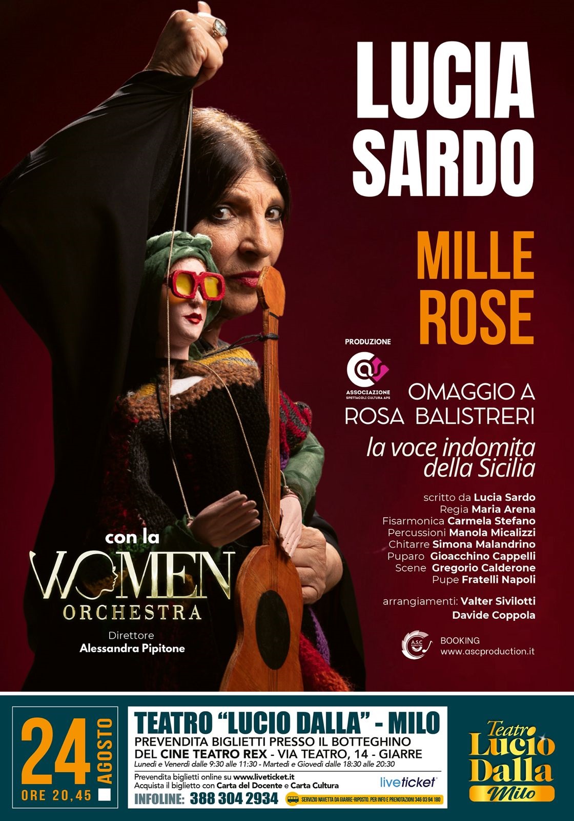mille rose omaggio a rosa balistreri160di e con160lucia sardo e la women orchestra