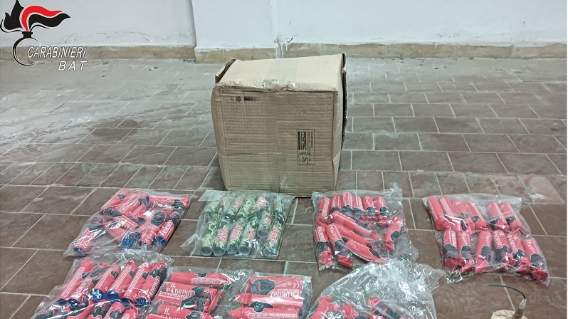maxi blitz a trinitapoli scoperti e distrutti oltre 3 chili di esplosivo arrestato un 36enne