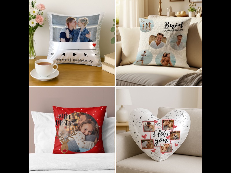 Cuscini con foto: il regalo di Natale che unisce emozione e comfort