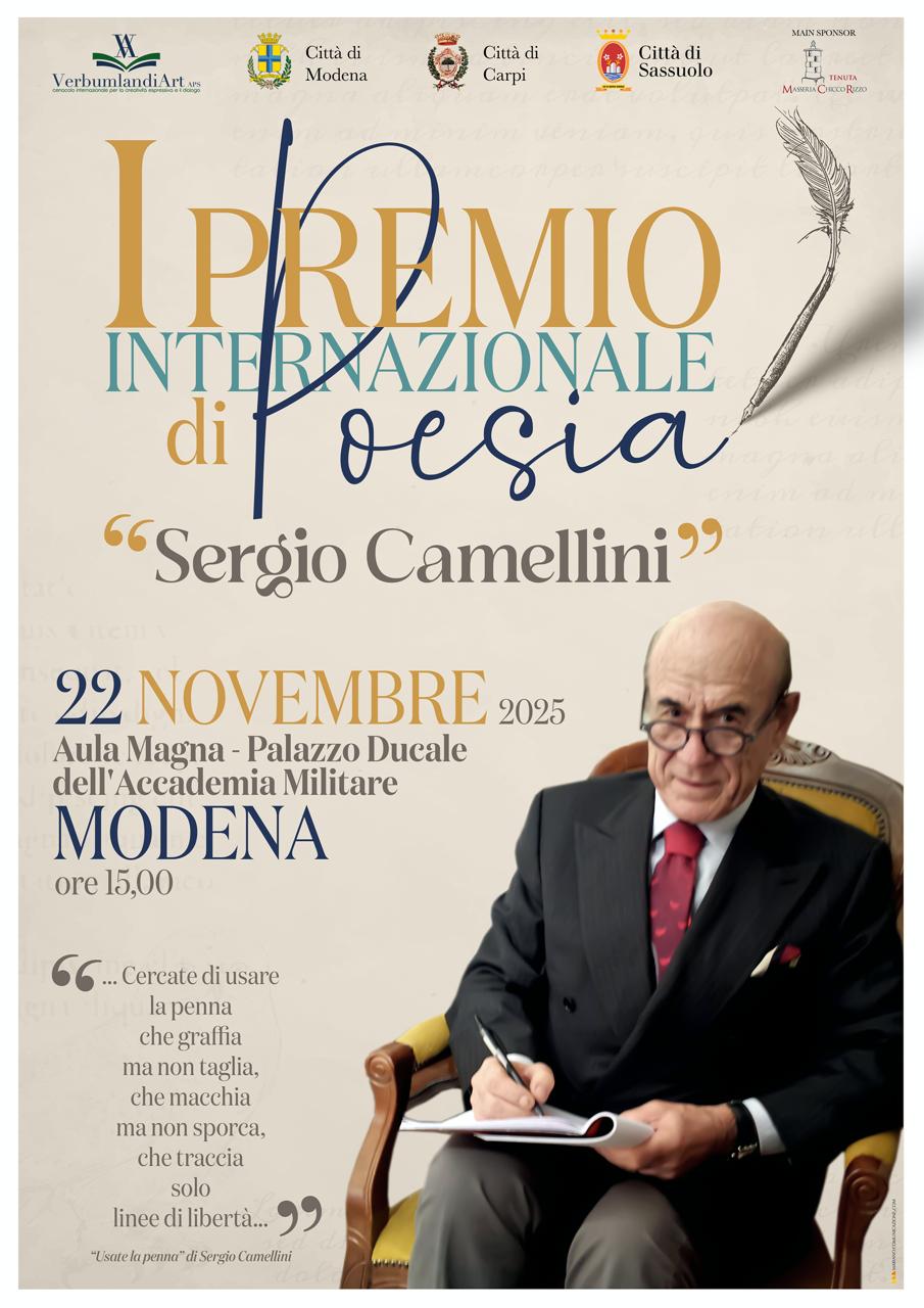 DEBUTTERÀ IL 22 NOVEMBRE A MODENA IL PREMIO INTERNAZIONALE DI POESIA “SERGIO CAMELLINI”